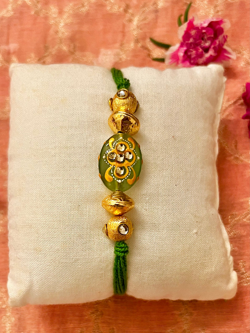 TanjoreGreenRakhi